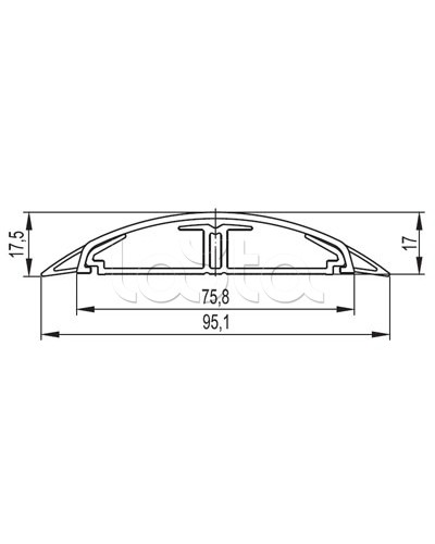 Кабель-канал 75x17 напольный CSP-F DKC 01331 в Самаре Кабель-канал Pintop.ru
