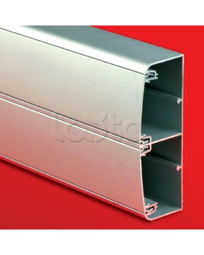 Кабель-канал алюминевый 140х50 (с 2 крышками), цвет серый металлик DKC (01499) в Самаре Кабель-канал Pintop.ru