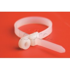 Хомут P6.6 с основанием, белый, 4,8x200 DKC 252205-M