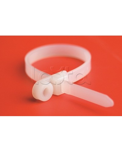 Хомут P6.6 с основанием, белый, 4,8x200 DKC 252205-M в Самаре Стяжки-хомуты Pintop.ru