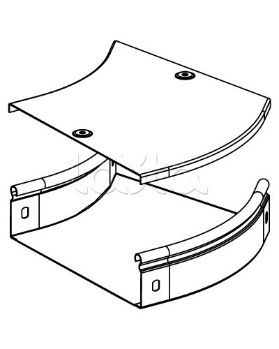 Угол CPO 45 горизонтальный 45° 100х50 DKC 36062 в Самаре Аксессуары для лотков Pintop.ru