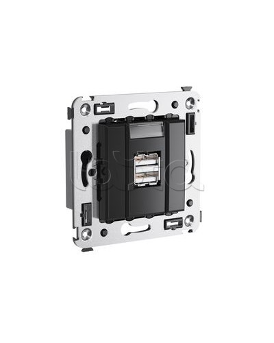 Устройство зарядное Avanti, Черный квадрат DKC 4402543 в Самаре Блоки розеток Pintop.ru