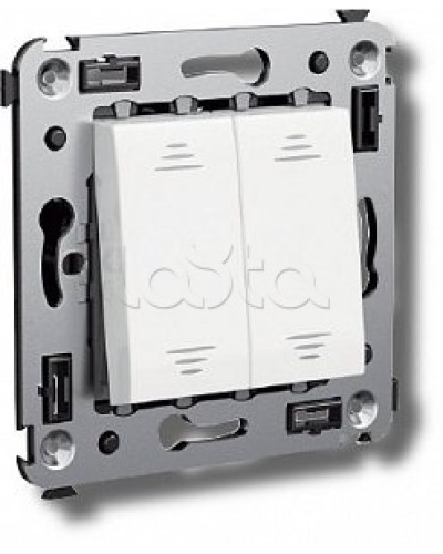 Выключатель двухклавишный в стену, Avanti, Ванильная дымка DKC 4405104 в Самаре Аксессуары для стоек и шкафов Pintop.ru