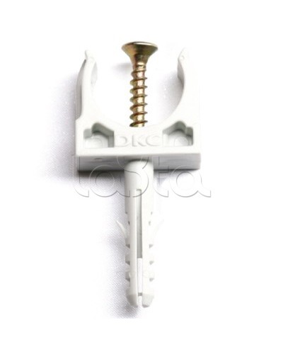 Держатель с защелкой и дюбелем, д.20 мм DKC 51320 в Самаре Держатели, клипсы, скобы Pintop.ru