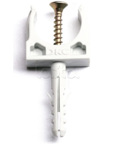 Держатель с защелкой и дюбелем, д.32 мм DKC 51332 в Самаре Держатели, клипсы, скобы Pintop.ru