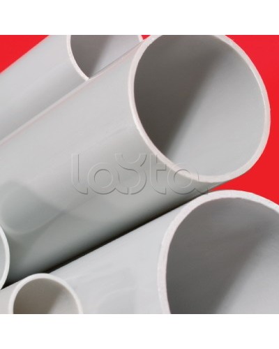 Труба ПВХ жёсткая атмосферостойкая д.16мм, лёгкая, 3м, цвет серый DKC 63916UF в Самаре Гладкая труба Pintop.ru