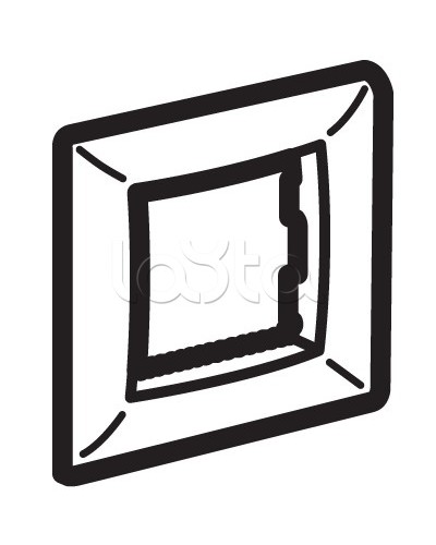 Рамка на 2 модуля (одноместная) DKC (75010B) в Самаре Аксессуары для кабель-канала Pintop.ru