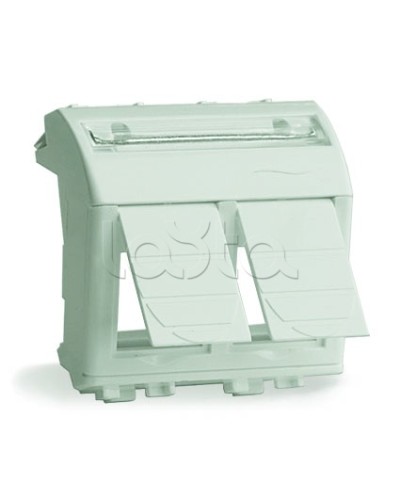 Адаптер для 2-х информационных разъемов Systimax, белый, 2мод DKC 76617B в Самаре Аксессуары для стоек и шкафов Pintop.ru