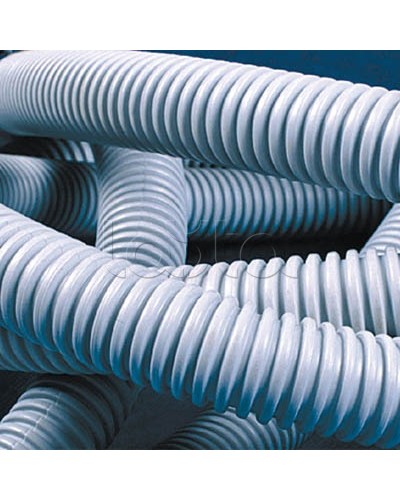 Труба ПВХ гибкая гофр. д.32мм, тяжёлая без протяжки, цвет серый 25 DKC 90532 в Самаре Труба гофрированная Pintop.ru