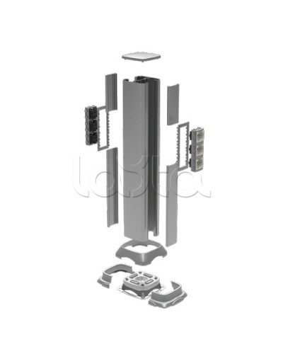 Колонна алюминевая 0,71 м, цвет светло-серебристый металлик DKC 09591 в Самаре Аксессуары для стоек и шкафов Pintop.ru