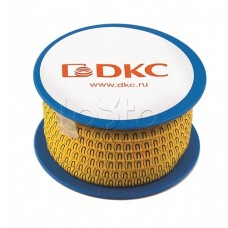 Колечко маркировочное S, 2.5-4мм. черное на желтом DKC AZO3SSBY
