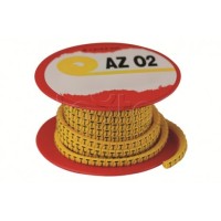 Колечко маркировочное U, 2.5-4мм. черное на желтом DKC AZO3UUBY