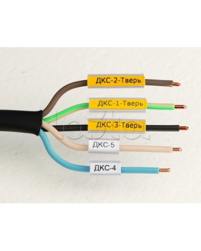 Маркировка для провода, гибкая, для трубочек. 4х10мм. Белая DKC NUTFL10 в Самаре Крепежные изделия Pintop.ru
