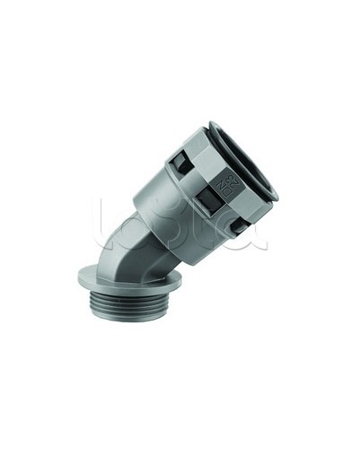 Муфта 45 грд. труба-коробка DN 12 мм, М16х1,5, полиамид, цвет черный DKC PAL12M16N в Самаре Повороты, муфты, тройники Pintop.ru