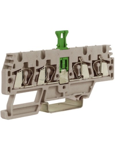 Зажим, 2 ввод/2 вывода, серый 2,5 кв.мм, с размыкателем DKC ZHMS10GR в Самаре Держатели, клипсы, скобы Pintop.ru