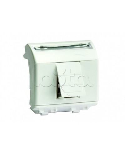 Ком.роз. RJ45 кат.5e экран., 8P8C, Brava, белая, 2мод DKC 76450B в Самаре Аксессуары для стоек и шкафов Pintop.ru