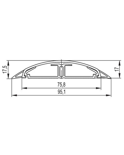 Кабель-канал напольный CSP-F 75x17 мм DKC 01332 в Самаре Кабель-канал Pintop.ru