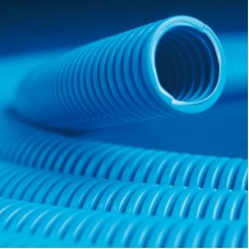 Труба ППЛ гибкая гофр. д.20мм, тяжёлая без протяжки, 100м, цвет синий DKC 10520