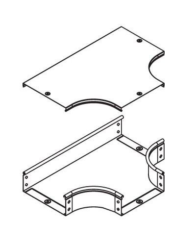 Крышка DPT на ответвитель Т-образный горизонтальный осн. 300 DKC 38045 в Самаре Аксессуары для лотков Pintop.ru