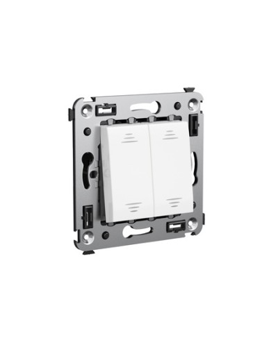 Выключатель двухклавишный в стену, Avanti, Белое облако DKC 4400104 в Самаре Аксессуары для стоек и шкафов Pintop.ru