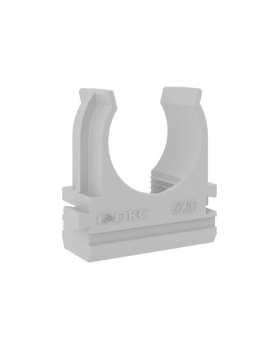 Держатель-клипса быстрого монтажа, для крепления труб, ф20мм, пластик, RAL 7035 DKC 51020M в Самаре Держатели, клипсы, скобы Pintop.ru