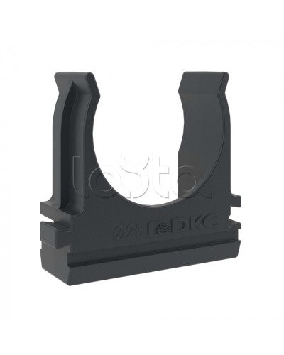 Держатель с защелкой D=25 (Черный) DKC (51025N) в Самаре Держатели, клипсы, скобы Pintop.ru