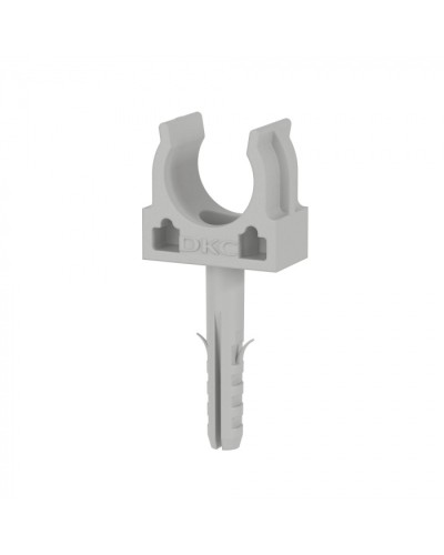 Держатель с защёлкой и дюбелем, в комплекте с винтом розница D16 (100 шт/уп) DKC (51316R) в Самаре Держатели, клипсы, скобы Pintop.ru