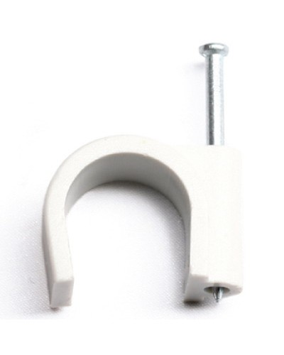Скоба пластиковая с гвоздем, д.15 - 16мм DKC 52000 в Самаре Крепеж Pintop.ru