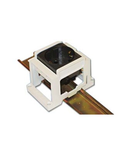 Суппорт под розетку BRAVA на DIN рейку, цвет серый RAL 7035 DKC 54840 в Самаре Крепежные изделия Pintop.ru