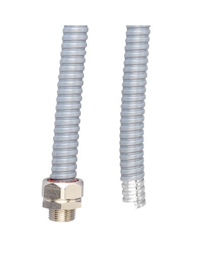 Металлорукав DN 10мм в ПВХ изоляции, Dвн 10,0 мм, Dнар 14,0, 50 м, цвет серый DKC 6071R-010 в Самаре Металлорукав Pintop.ru