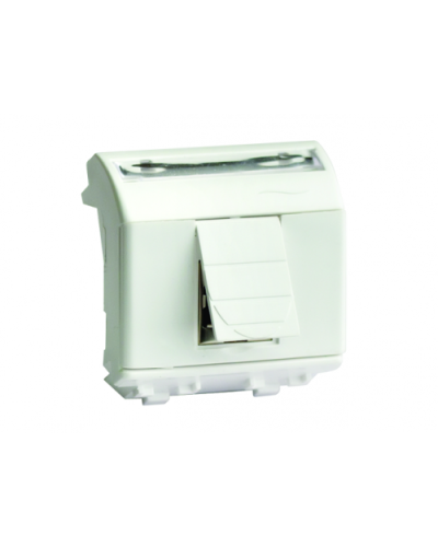 Розетка USB 2.0, со шторкой, белый RAL 9010, 1 разъем, 2М, BRAVA DKC 76202B в Самаре Аксессуары для стоек и шкафов Pintop.ru