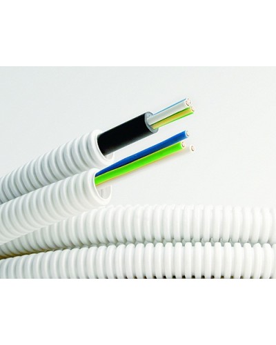 Электротруба ПВХ гибкая гофр. д.16мм, цвет серый, с кабелем ВВГнг(А)-LS 3х2,5мм² РЭК ГОСТ+, 50м DKC 9S91650 в Самаре Труба гофрированная Pintop.ru