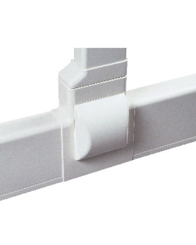 Тройник для плинтусного короба 100х40 мм с отводом на короб 90х40 мм, белый DKC AIR10047 в Самаре Повороты, муфты, тройники Pintop.ru