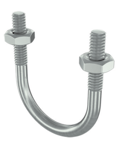 Скоба монтажная U-образная с резьбой М6 с гайками для труб d 1/2 DKC BHU11012 в Самаре Держатели, клипсы, скобы Pintop.ru