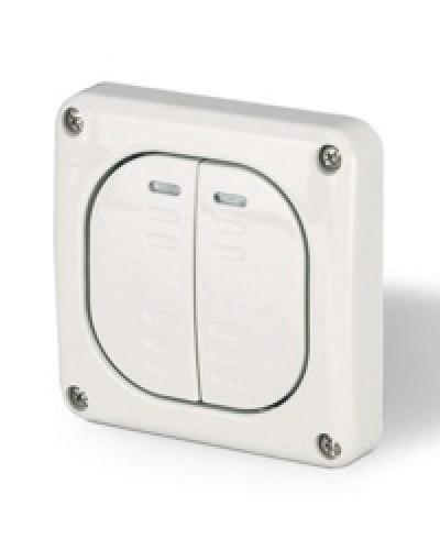 Выключатель однополюсный, двухклавишный DKC DIS1373022 в Самаре Аксессуары для стоек и шкафов Pintop.ru