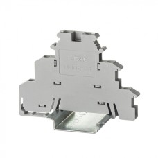 Клемма трехуровневая, винтовой зажим, 6 точек подключения, 2.5 кв.мм, серая DKC (DKIDR-1.5)