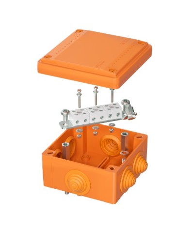 Коробка пластиковая FS с кабельными вводами и клеммниками, IP55,100х100х50мм, 6р, 4мм.квDKC (FSB11604) в Самаре Распределительные коробки Pintop.ru