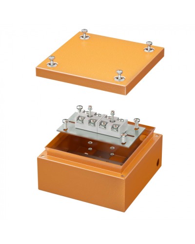 Коробка стальная FS с гладкими стенками и клеммниками IP66,150х150х80мм DKC (FSK30410) в Самаре Распределительные коробки Pintop.ru