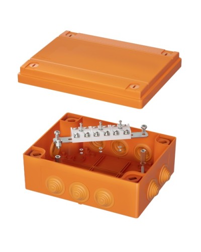 Коробка распределительная IP55, пластиковая с кабельными вводами и клеммниками 240х190х90мм DKC FSK41610 в Самаре Распределительные коробки Pintop.ru