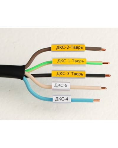 Маркировка для провода, гибкая, для трубочек. 4х12мм. Желтая DKC NUTFL12Y в Самаре Крепежные изделия Pintop.ru