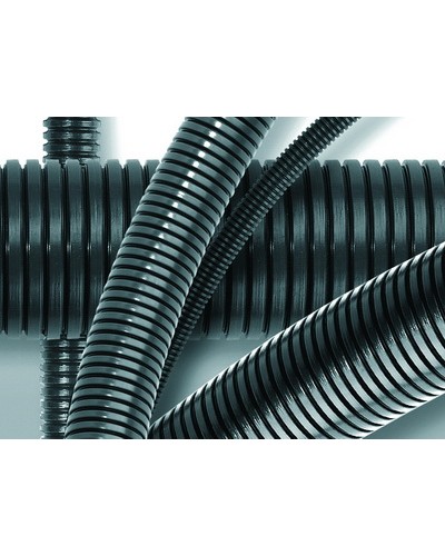 Труба гофрированная DN12мм, ПВ-0, д. вн. 12,2 мм, д. нар. 15,8 мм, полиамид с протяжкой DKC PA611216F0 в Самаре Труба гофрированная Pintop.ru