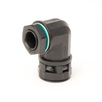 Монтажный комплект муфта 90 грд. труба-коробка DN 29 мм, М32х1,5, полиамид, цвет черный DKC PACN29M32N