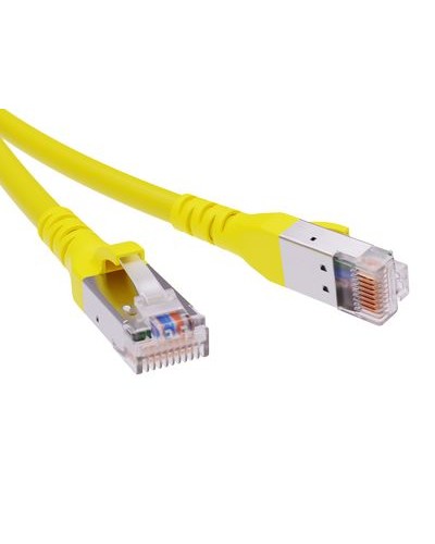 Патч-корд экранированный CAT6A SF/UTP 4х2, LSZH, желтый, 1.5м DKC RN6ASF4515YL в Самаре Патчкорды (медные) Pintop.ru