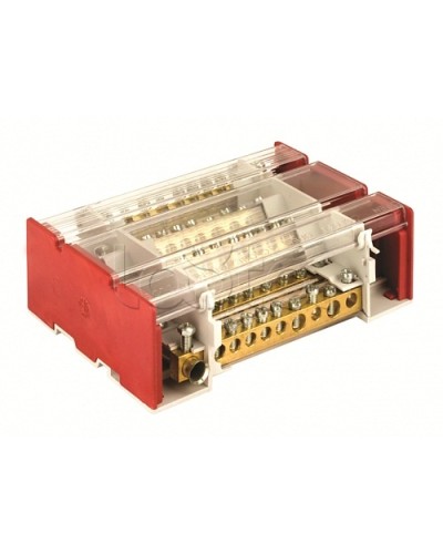 Блок распределительный на DIN рейку c выносной клеммой 4р 160А, 7х7мм 1х8мм 1х9мм 1х12мм DKC BD3160104 в Самаре Аксессуары для стоек и шкафов Pintop.ru