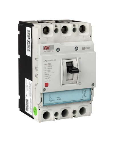 Автоматический выключатель AV POWER-2/3 250А 80kA TR EKF AVERES (mccb-23-250H-TR-av) в Самаре Электротехническое оборудование Pintop.ru
