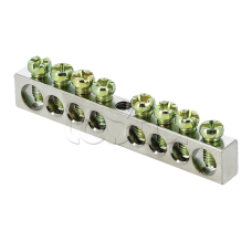 Шина PEN "ноль-земля" (6x9мм) 8 отв. цинк крепеж по центру EKF PROxima (sn1-63-08)