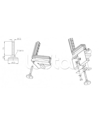 Комплект ножек опорных Elbox EMS-M12 в Самаре Аксессуары для стоек и шкафов Pintop.ru