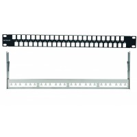 Наборная коммутационная панель 19”, 1U, 48 портов UTP/FTP Eurolan (27F-00-48BL)