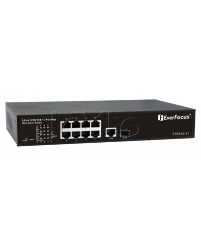 Коммутатор PoE 8-портовый EverFocus ES0812-31 в Самаре Коммутаторы Pintop.ru