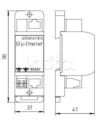Блок защиты извещателей от воздействия грозы и электромагнитных наводок Forteza Блок БГр-Ethernet-8 в Самаре Устройства защиты операционных процессоров (ОПС) Pintop.ru
